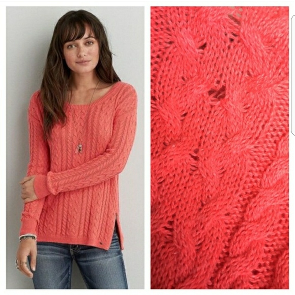 American eagle cable knit sweater